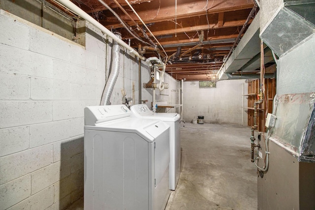 1560 G Ave W, Kalamazoo, MI 49009 - unfinished basement with washing machine and clothes dryer