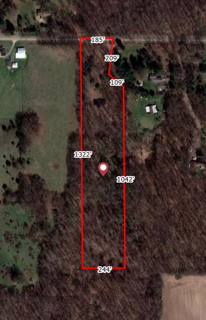 14765 Millard Rd, Three Rivers, MI 49093 - map / location with property parcel outlined