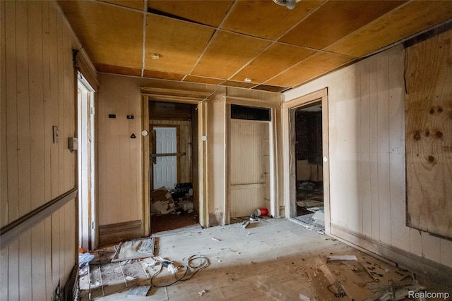 1525 Spruce St, Detroit, MI 48216 - miscellaneous room featuring wood walls