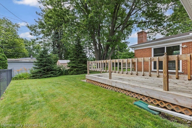 21142 Michael Ct, Saint Clair Shores, MI 48081 - view of yard featuring a deck