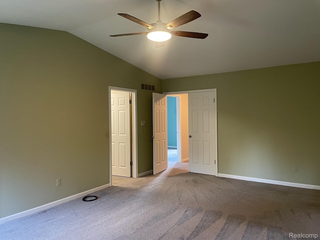 29494 Sylvan Ln Unit 6, Farmington Hills, MI 48334 - unfurnished bedroom with carpet floors, lofted ceiling, and a ceiling fan