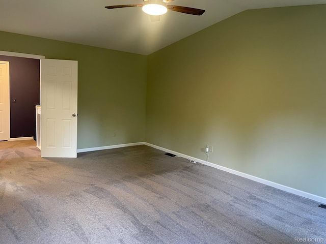 29494 Sylvan Ln Unit 6, Farmington Hills, MI 48334 - carpeted empty room with ceiling fan and vaulted ceiling