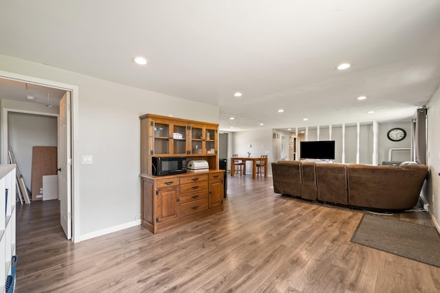 28644 Elm St, Dowagiac, MI 49047 - living area featuring recessed lighting and light wood-type flooring