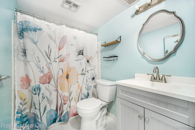 204 Princeton Dr, South Lyon, MI 48178 - bathroom with vanity, tile patterned flooring, and a shower with shower curtain