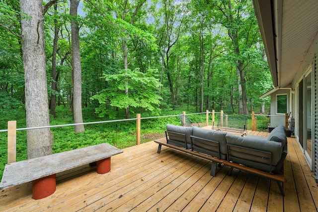 7227 Wheeler Rd, Whitmore Lake, MI 48189 - wooden deck with an outdoor living space