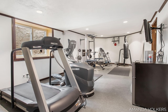 8608 Woodruff Dr SW, Byron Center, MI 49315 - exercise room with recessed lighting