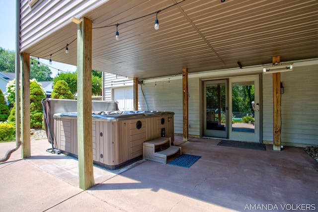 8608 Woodruff Dr SW, Byron Center, MI 49315 - view of patio / terrace featuring a hot tub