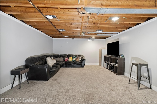 1406 Country View Ln, Flint, MI 48532 - living room featuring carpet and baseboards