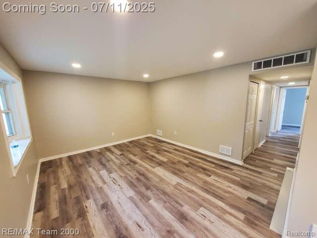 4638 Gertrude St, Dearborn Heights, MI 48125 - unfurnished room with wood finished floors and recessed lighting