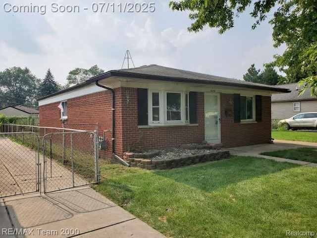 4638 Gertrude St, Dearborn Heights, MI 48125 - bungalow-style home with brick siding and a gate