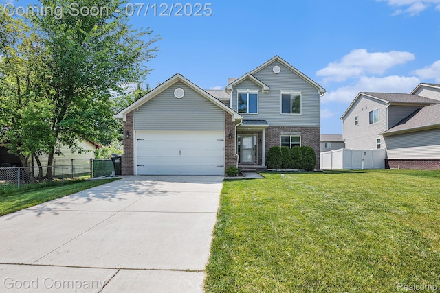 2920 Hartline Dr, Rochester Hills, MI 48309 - traditional home with brick siding, a garage, and driveway
