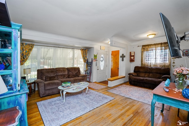8124 Bailey St, Taylor, MI 48101 - living area with hardwood / wood-style flooring and plenty of natural light