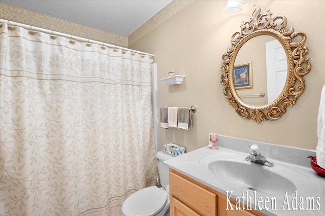 9650 Killdeer Ct, Canadian Lakes, MI 49346 - bathroom featuring vanity and a shower with shower curtain