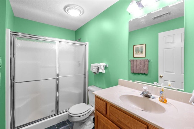 9650 Killdeer Ct, Canadian Lakes, MI 49346 - bathroom with vanity, a shower stall, and tile patterned floors