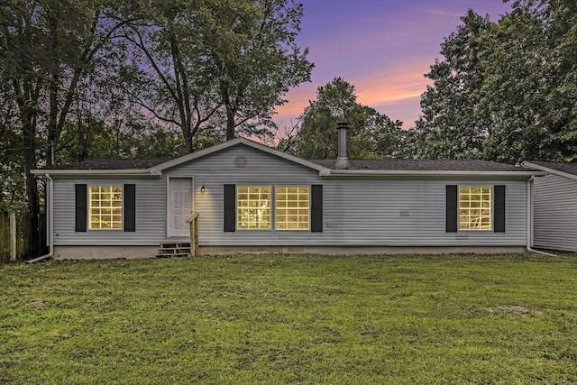 13114 Brockway Blvd, Vicksburg, MI 49097 - back of house featuring a yard, entry steps, and a shingled roof
