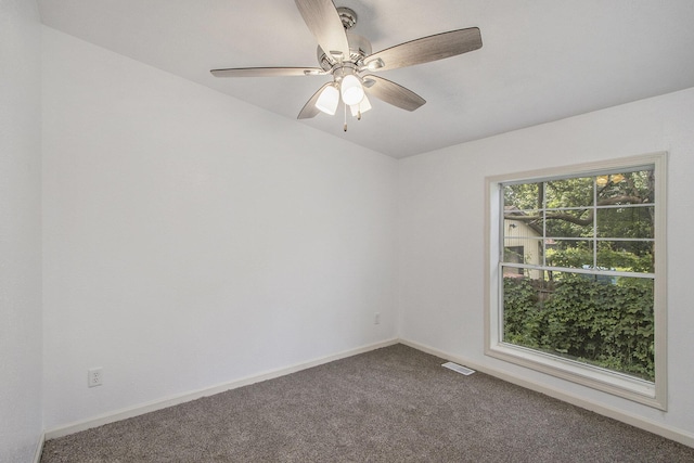 13114 Brockway Blvd, Vicksburg, MI 49097 - carpeted spare room with baseboards and ceiling fan