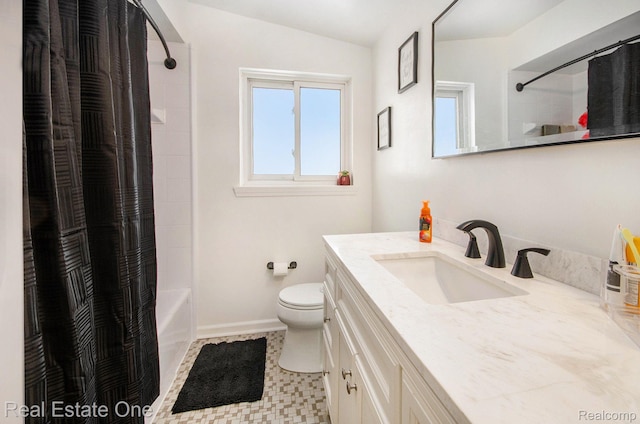 8477 Church Rd, Grosse Ile, MI 48138 - full bath featuring vanity and shower / bath combination with curtain