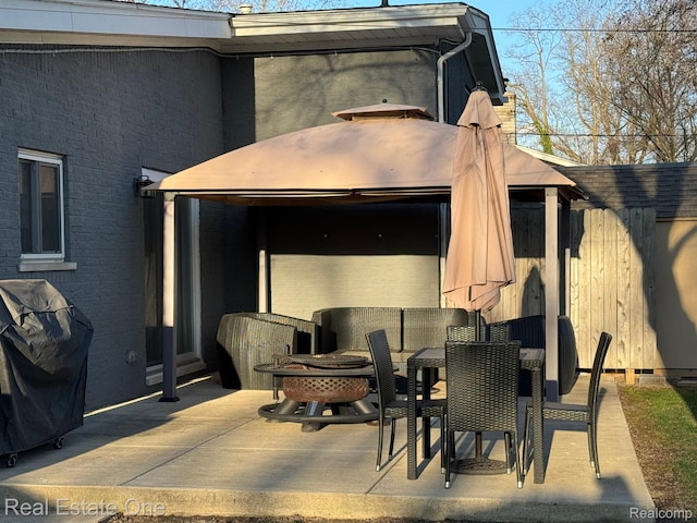 8477 Church Rd, Grosse Ile, MI 48138 - view of patio / terrace featuring grilling area and outdoor dining area