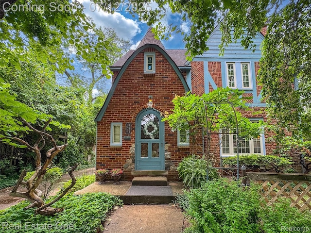 115 Illinois Ave, Pontiac, MI 48341 - tudor-style house with brick siding