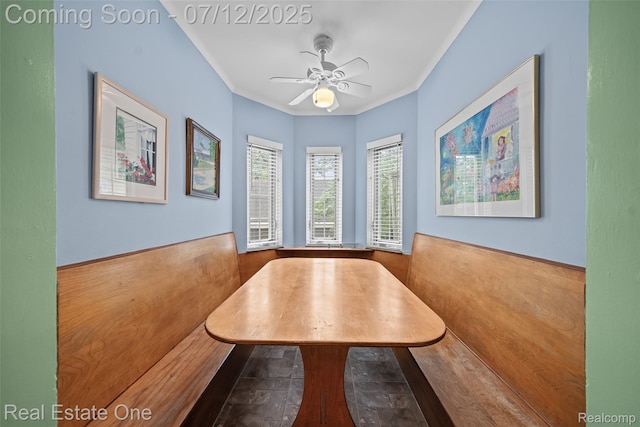 115 Illinois Ave, Pontiac, MI 48341 - dining room with ceiling fan and wood finished floors
