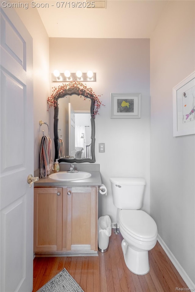 1884 Autumn Glen Dr, Howell, MI 48843 - half bathroom with wood finished floors and vanity