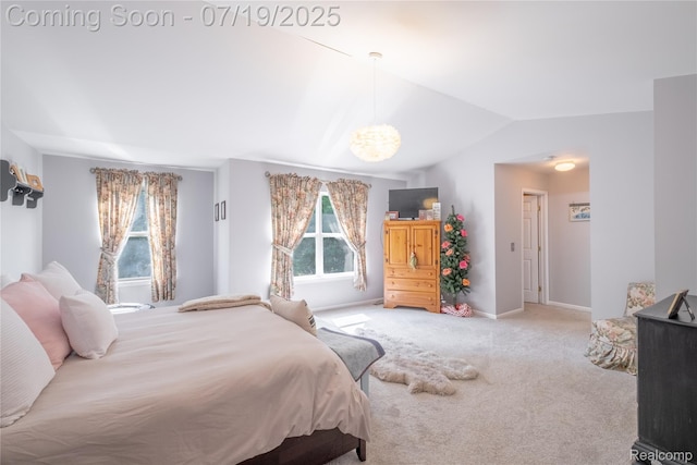 1884 Autumn Glen Dr, Howell, MI 48843 - bedroom with multiple windows, carpet, and lofted ceiling
