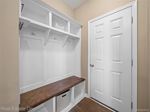2838 Bogues View Dr, Howell, MI 48843 - mudroom with dark wood-style floors and baseboards