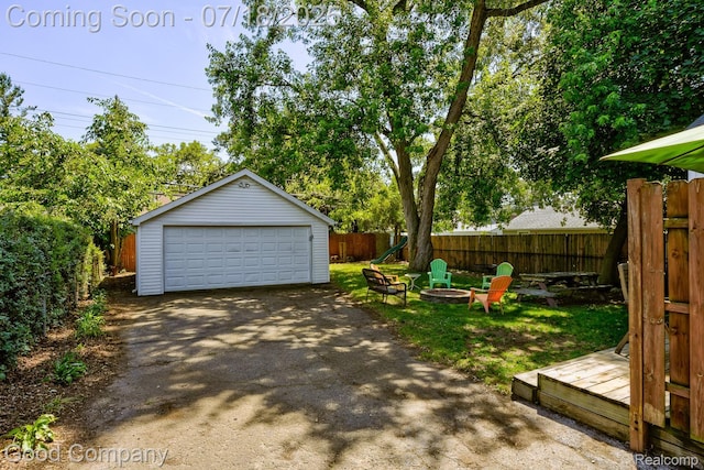 1517 W Troy St, Ferndale, MI 48220 - view of detached garage