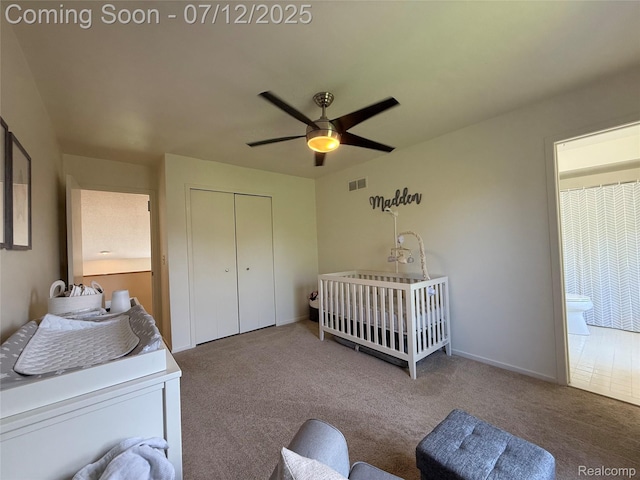 4178 Breckenridge Dr, West Bloomfield, MI 48322 - carpeted bedroom featuring a closet and a ceiling fan