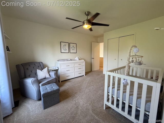 4178 Breckenridge Dr, West Bloomfield, MI 48322 - bedroom with carpet floors, a closet, and ceiling fan