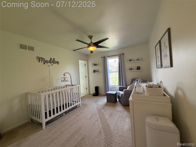 4178 Breckenridge Dr, West Bloomfield, MI 48322 - bedroom featuring carpet flooring, a nursery area, and a ceiling fan
