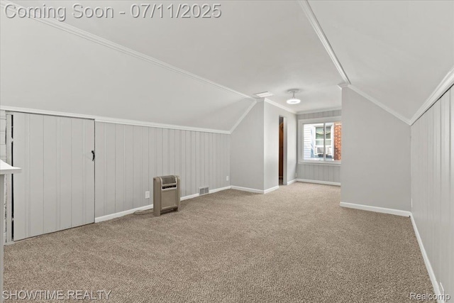 23041 Shakespeare Ave, Eastpointe, MI 48021 - additional living space with carpet flooring and vaulted ceiling