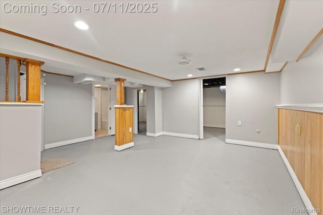 23041 Shakespeare Ave, Eastpointe, MI 48021 - finished below grade area featuring recessed lighting