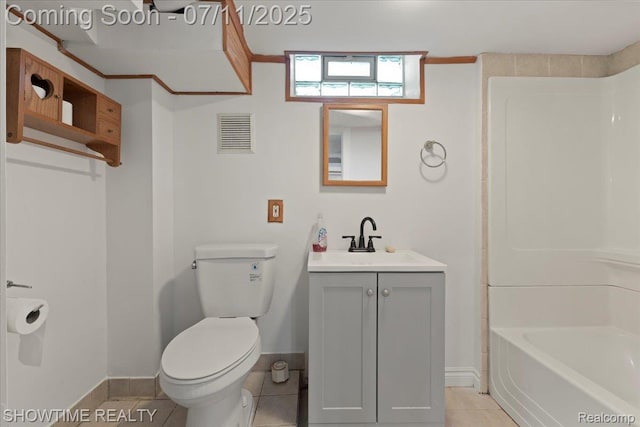 23041 Shakespeare Ave, Eastpointe, MI 48021 - bathroom with vanity, tile patterned flooring, and bathtub / shower combination