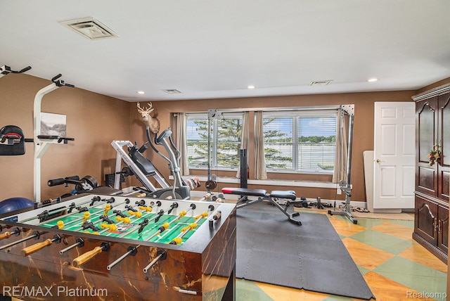 16344 Waterview Ln, Linden, MI 48451 - game room featuring recessed lighting
