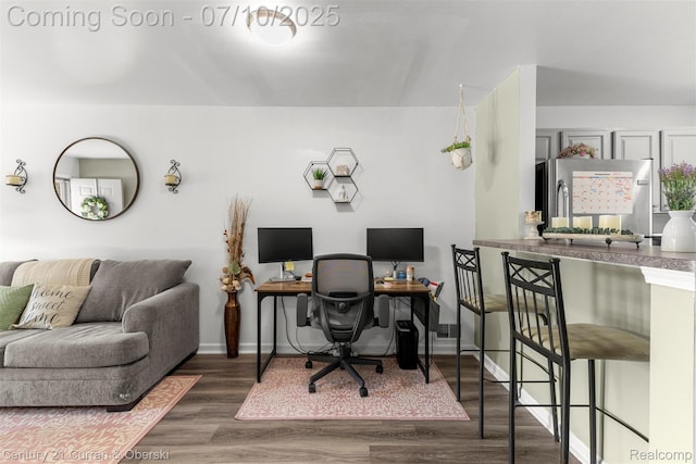 23486 Boller Ct, Trenton, MI 48183 - home office featuring wood finished floors and baseboards