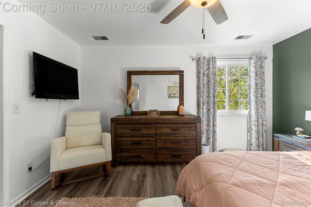 23486 Boller Ct, Trenton, MI 48183 - bedroom featuring wood finished floors and a ceiling fan