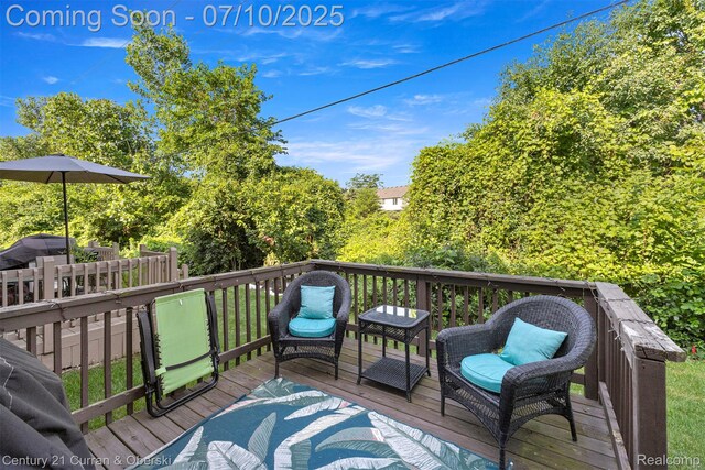 23486 Boller Ct, Trenton, MI 48183 - view of wooden terrace