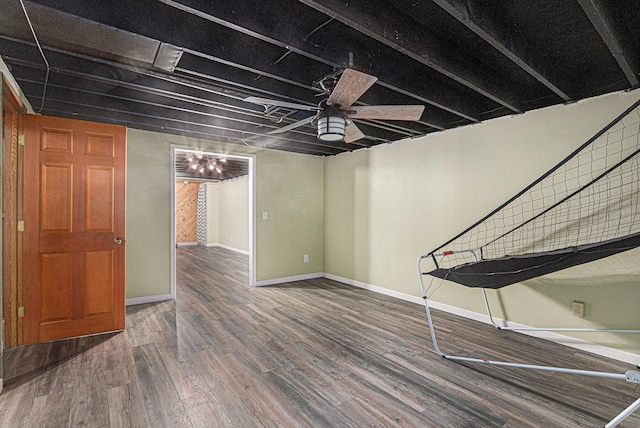 19160 Glendale Cir, Spring Lake, MI 49456 - finished below grade area with baseboards and wood finished floors