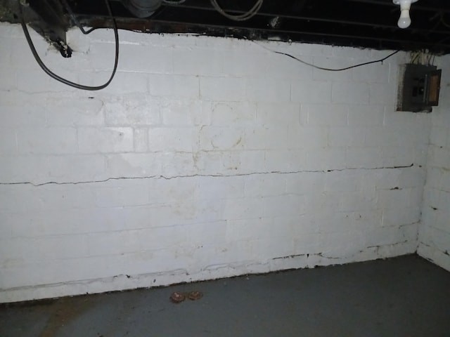 9729 Lakepointe St, Detroit, MI 48224 - unfinished below grade area featuring electric panel