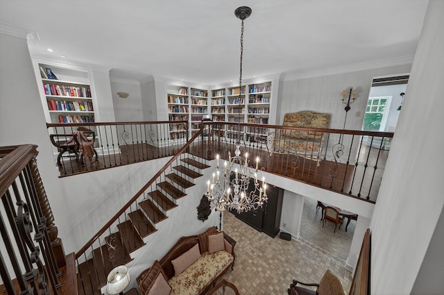 3420 Grange Rd, Berrien Springs, MI 49103 - stairs with ornamental molding and built in features
