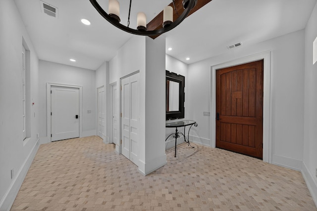 3420 Grange Rd, Berrien Springs, MI 49103 - foyer featuring baseboards and recessed lighting