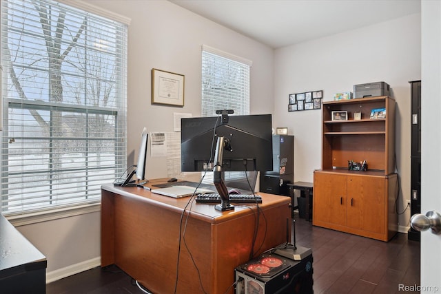 170 W Reed Lake Ct, Commerce Twp, MI 48390 - office space featuring baseboards and dark wood-style floors