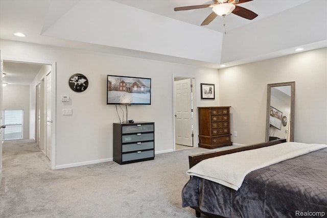 170 W Reed Lake Ct, Commerce Twp, MI 48390 - bedroom with carpet flooring, recessed lighting, and ceiling fan