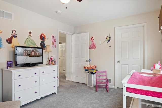 170 W Reed Lake Ct, Commerce Twp, MI 48390 - bedroom featuring light carpet and ceiling fan
