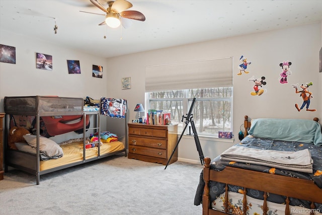 170 W Reed Lake Ct, Commerce Twp, MI 48390 - carpeted bedroom featuring baseboards and a ceiling fan
