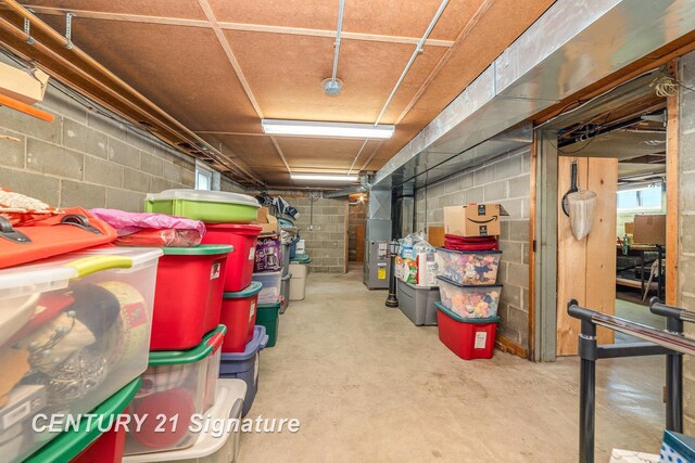 9610 Saginaw St, Reese, MI 48757 - unfinished below grade area featuring heating unit