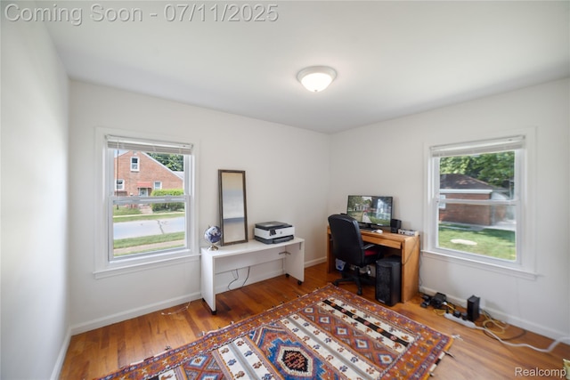 19190 Woodworth, Redford, MI 48240 - home office with wood finished floors and baseboards