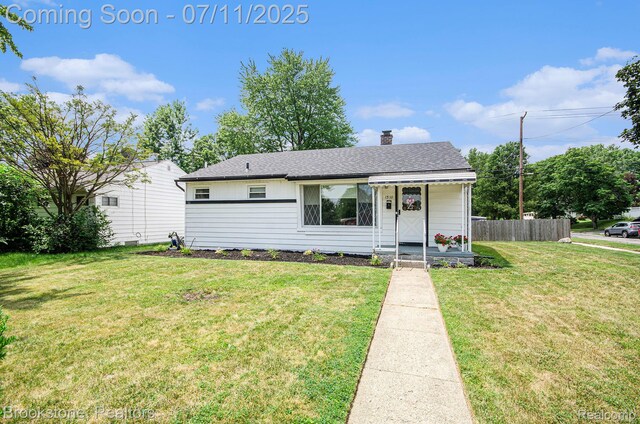 1510 S Harris Rd, Ypsilanti, MI 48198 - view of front of property with a chimney and roof with shingles