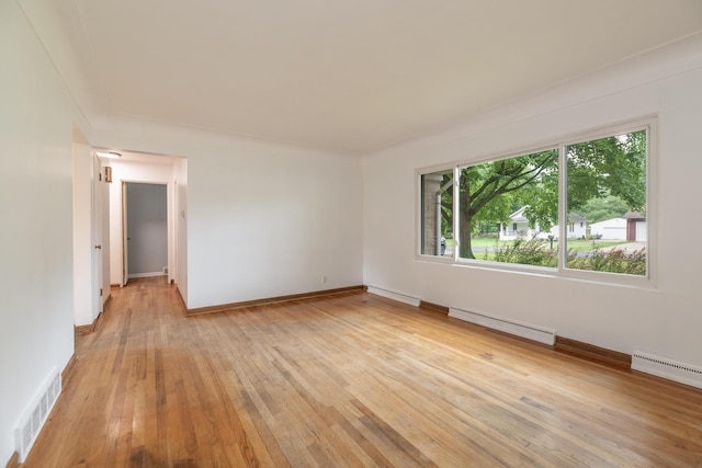 3026 Leigh Ave, Kalamazoo, MI 49048 - unfurnished room featuring a baseboard heating unit and light wood-type flooring